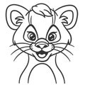 Happy ferret cartoon animal print