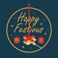 happy festivus greeting card template vector