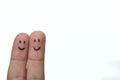 Happy finger couple