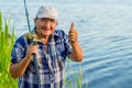 A happy fisherman