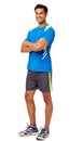 Happy Fit Man Standing Arms Crossed Royalty Free Stock Photo