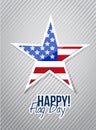 happy flag day us star illustration design