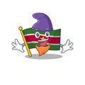 Happy flag suriname with the elf cartoon