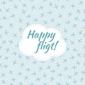 Happy flight. Seamless planes pattern