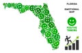 Vector Joy Florida Map Collage of Smiles