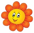 Happy flower head theme image 1 Royalty Free Stock Photo