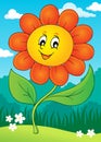 Happy flower theme image 4 Royalty Free Stock Photo