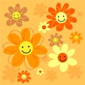 Happy flowers tile