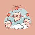 Happy flying pigs