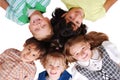 Happy four children together in circle Royalty Free Stock Photo