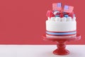 Happy Fourth of July celebration cake. Royalty Free Stock Photo