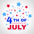 Happy Fourth of July greeting card Royalty Free Stock Photo