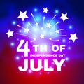 Happy Fourth of July greeting card Royalty Free Stock Photo