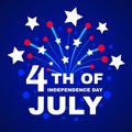 Happy Fourth of July greeting card Royalty Free Stock Photo