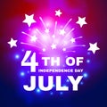 Happy Fourth of July greeting card Royalty Free Stock Photo