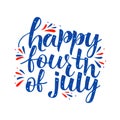 HAPPY FOURTH OF JULY- handwritten invitation