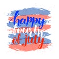 HAPPY FOURTH OF JULY- handwritten invitation