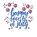 HAPPY FOURTH OF JULY- Handwritten Invitation