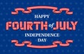 Happy Fourth of July Independence Day banner for USA national holiday Royalty Free Stock Photo