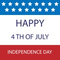 Happy fourth of july independence day of the usa vector illustration Royalty Free Stock Photo