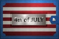 Happy Fourth 4th of July message with american flag
