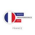 Happy France Independence Day Vector Template Design Illustrator Royalty Free Stock Photo