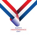 Happy France Independence Day Vector Template Design Illustrator Royalty Free Stock Photo