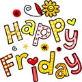 Happy Friday Cartoon Text Clipart