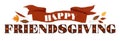 Happy Friendsgiving Banner with Leaves
