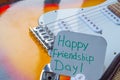 Happy Friendship day 4 Aug. Heart of denim on the guitar