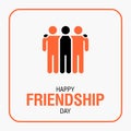 Happy Friendship Day text for friends greeting card