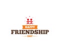 Happy Friendship day vector typographic design.