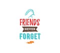 Happy Friendship day vector typographic design.