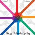 Happy Friendship day vector typographic design