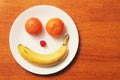 Happy Fruit Face Plate Royalty Free Stock Photo