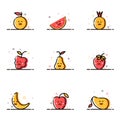 Happy Fruits, its a set of icons with mbe style