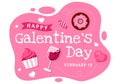 Happy Galentine\'s Day Vector Illustration on February 13th with Celebrating Women Friendship for Their Freedom