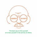 Happy gandhi jayanti . mahatama gandhi