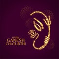 Happy ganesh chaturthi beautiful card design background