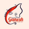 Happy ganesh chaturthi creative festival background design