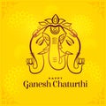 happy ganesh chaturthi creative festival card design background Royalty Free Stock Photo