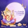 Happy Ganesh Chaturthi design Royalty Free Stock Photo