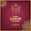 Happy Ganesh chaturthi design Royalty Free Stock Photo