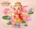 Happy Ganesh chaturthi design Royalty Free Stock Photo