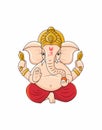 Happy Ganesh Chaturthi and Diwali graphic resource. Lord Ganesha ji, ganapati, ganesha, vinayaka, Ganpati. Sitting pose four arms