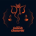 happy ganesh chaturthi festival card design background Royalty Free Stock Photo