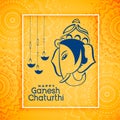 Happy ganesh chaturthi festival celebration background design Royalty Free Stock Photo
