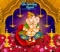 Happy Ganesh Chaturthi festival celebration of India Royalty Free Stock Photo