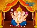 Happy Ganesh Chaturthi festival celebration of India