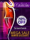 Happy Ganesh Chaturthi festival celebration of India Shopping Sale Advertisement background